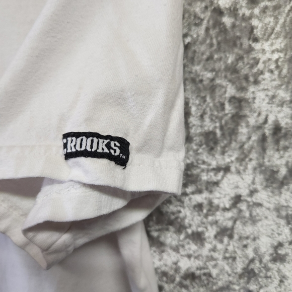 Crooks & Castles Mens T-Shirt Streetwear Casual White Medium - Picture 5 of 9
